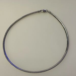 Women’s necklace two tone‎ Omega Chain Necklace reversible